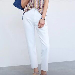 Anthropologie Pilcro and the Letterpress The Borrowed Boyfriend Jeans White 24P
